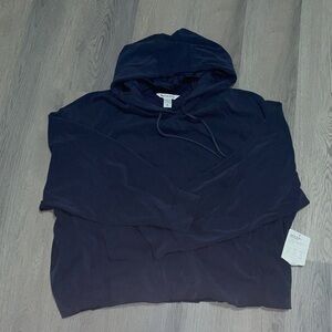 Athleta Navy blue Seasoft Bubble Hem Hoodie NWT